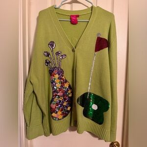 QOS Queen Of The Green Cardigann